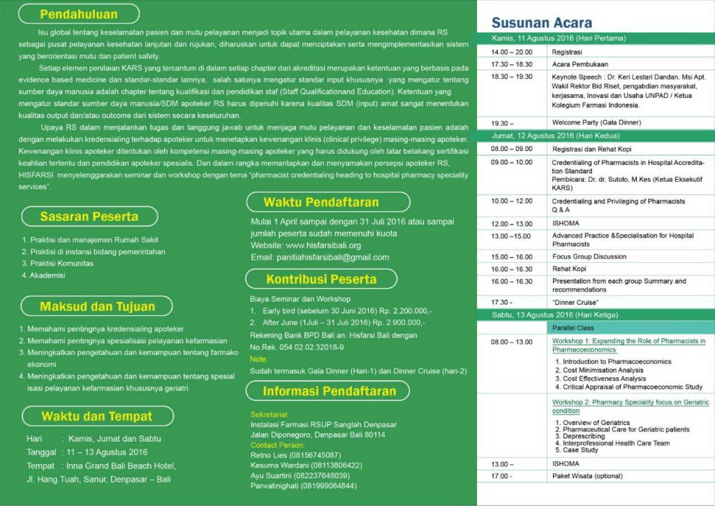 Seminar &amp; Hisfarsi Bali 2016 HISFARSI DIY